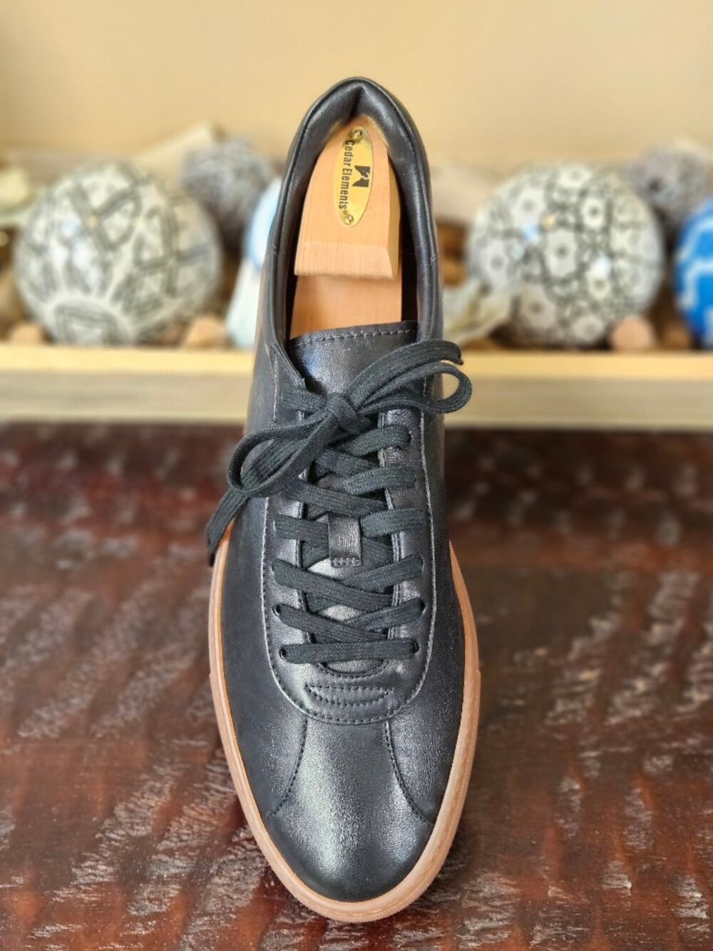 Aquatalia Men's Scott Smooth Leather Sneakers, Black, Sz 13 - Picture 11 of 15